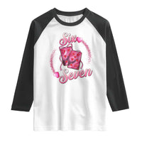 Playing Cards 67 Of Hearts Raglan Shirt Six Seven Valentine Meme