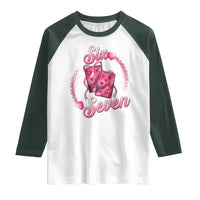 Playing Cards 67 Of Hearts Raglan Shirt Six Seven Valentine Meme