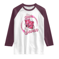 Playing Cards 67 Of Hearts Raglan Shirt Six Seven Valentine Meme