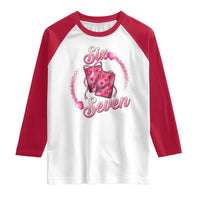 Playing Cards 67 Of Hearts Raglan Shirt Six Seven Valentine Meme