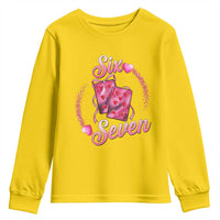 Playing Cards 67 Of Hearts Youth Sweatshirt Six Seven Valentine Meme