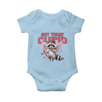 Funny Raccoon Cupid Anti Valentine Baby Onesie Not Today Cupid
