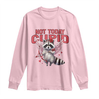 Funny Raccoon Cupid Anti Valentine Long Sleeve Shirt Not Today Cupid