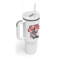 Funny Raccoon Cupid Anti Valentine Tumbler With Handle Not Today Cupid