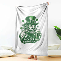 Lets Get Lucked Up Throw Blanket St Patricks Day Party Humor
