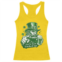 Lets Get Lucked Up Racerback Tank Top St Patricks Day Party Humor