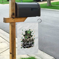 Lets Get Lucked Up Garden Flag Lucky Skeleton St Patricks Day