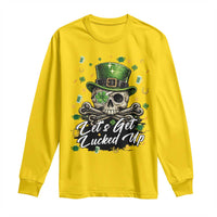 Lets Get Lucked Up Long Sleeve Shirt Lucky Skeleton St Patricks Day