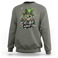 Lets Get Lucked Up Sweatshirt Lucky Skeleton St Patricks Day