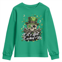 Lets Get Lucked Up Youth Sweatshirt Lucky Skeleton St Patricks Day