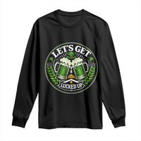 Lets Get Lucked Up Long Sleeve Shirt Funny Saint Patricks Day Lucky Drinking