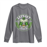 Lets Get Lucked Up Long Sleeve Shirt Funny Saint Patricks Day Lucky Drinking