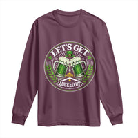 Lets Get Lucked Up Long Sleeve Shirt Funny Saint Patricks Day Lucky Drinking