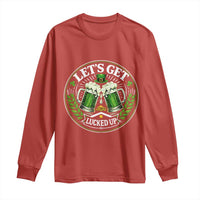 Lets Get Lucked Up Long Sleeve Shirt Funny Saint Patricks Day Lucky Drinking