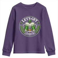 Lets Get Lucked Up Youth Sweatshirt Funny Saint Patricks Day Lucky Drinking