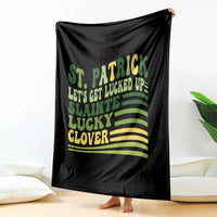 Lets Get Lucked Up Throw Blanket Funny St Patricks Day