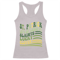 Lets Get Lucked Up Racerback Tank Top Funny St Patricks Day