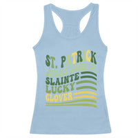 Lets Get Lucked Up Racerback Tank Top Funny St Patricks Day