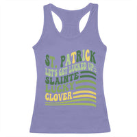 Lets Get Lucked Up Racerback Tank Top Funny St Patricks Day