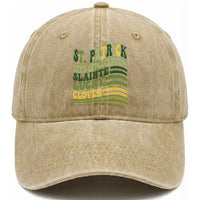 Lets Get Lucked Up Washed Cotton Baseball Cap Funny St Patricks Day
