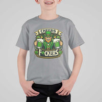 Cheers Fckers T Shirt For Kid Funny Leprechaun St Patricks Day Party