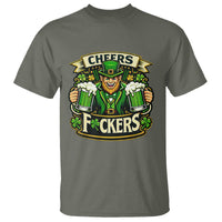 Cheers Fckers T Shirt Funny Leprechaun St Patricks Day Party