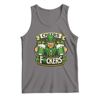 Cheers Fckers Tank Top Funny Leprechaun St Patricks Day Party