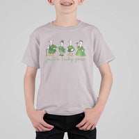 Just A Lucky Goose T Shirt For Kid Funny St Patricks Day Irish Gift