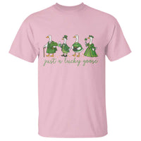 Just A Lucky Goose T Shirt Funny St Patricks Day Irish Gift