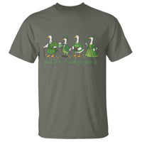 Just A Lucky Goose T Shirt Funny St Patricks Day Irish Gift