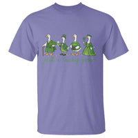 Just A Lucky Goose T Shirt Funny St Patricks Day Irish Gift