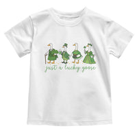 Just A Lucky Goose Toddler T Shirt Funny St Patricks Day Irish Gift