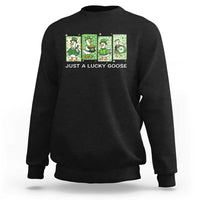 Just A Lucky Goose Sweatshirt Funny Irish Crew St Patricks Day