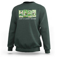 Just A Lucky Goose Sweatshirt Funny Irish Crew St Patricks Day