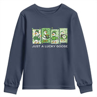 Just A Lucky Goose Youth Sweatshirt Funny Irish Crew St Patricks Day