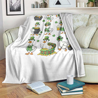 St Patricks Day Goose Crew Irish Celebration Throw Blanket
