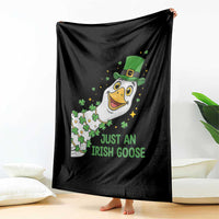 Just An Irish Goose Throw Blanket Funny St Patricks Day
