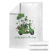 Lucky Goose On The Loose Throw Blanket St Patricks Day Irish Pride