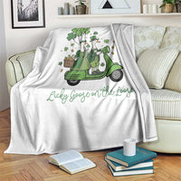 Lucky Goose On The Loose Throw Blanket St Patricks Day Irish Pride