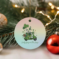 Lucky Goose On The Loose Ceramic Ornament St Patricks Day Irish Pride