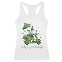 Lucky Goose On The Loose Racerback Tank Top St Patricks Day Irish Pride