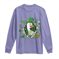 Funny Silly Irish Goose Long Sleeve Shirt St Patricks Day Celebration
