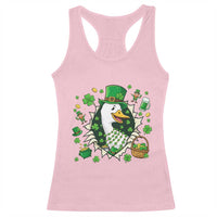 Funny Silly Irish Goose Racerback Tank Top St Patricks Day Celebration
