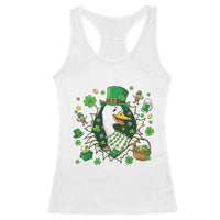 Funny Silly Irish Goose Racerback Tank Top St Patricks Day Celebration