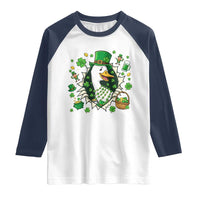 Funny Silly Irish Goose Raglan Shirt St Patricks Day Celebration