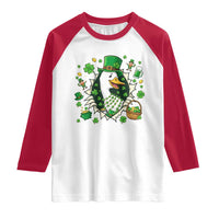 Funny Silly Irish Goose Raglan Shirt St Patricks Day Celebration