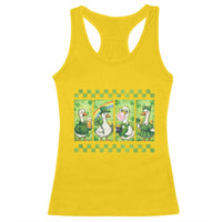 Funny Silly Irish Goose Racerback Tank Top St Patricks Day Goose Lover Gift