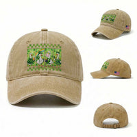 Funny Silly Irish Goose Washed Cotton Baseball Cap St Patricks Day Goose Lover Gift