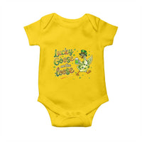 Retro Clover Duck Baby Onesie Lucky Goose On The Loose