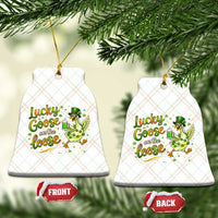 Retro Clover Duck Ceramic Ornament Lucky Goose On The Loose